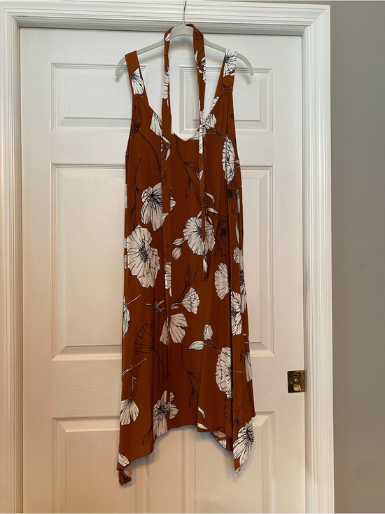 Ava & Viv Dresses & Skirts - Ava & Viv Rust and White Floral Sleeveless Dress